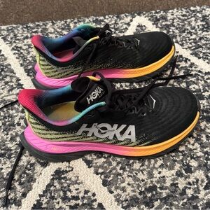 Hoka Mach 5 Black Rainbow Running Shoes